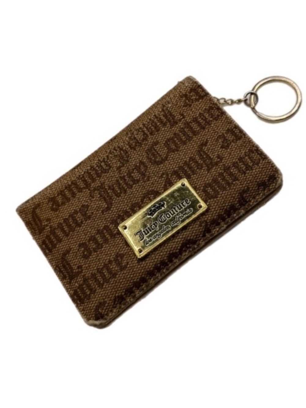 Juicy Couture | Brown and Gold Logo Wallet Keychain